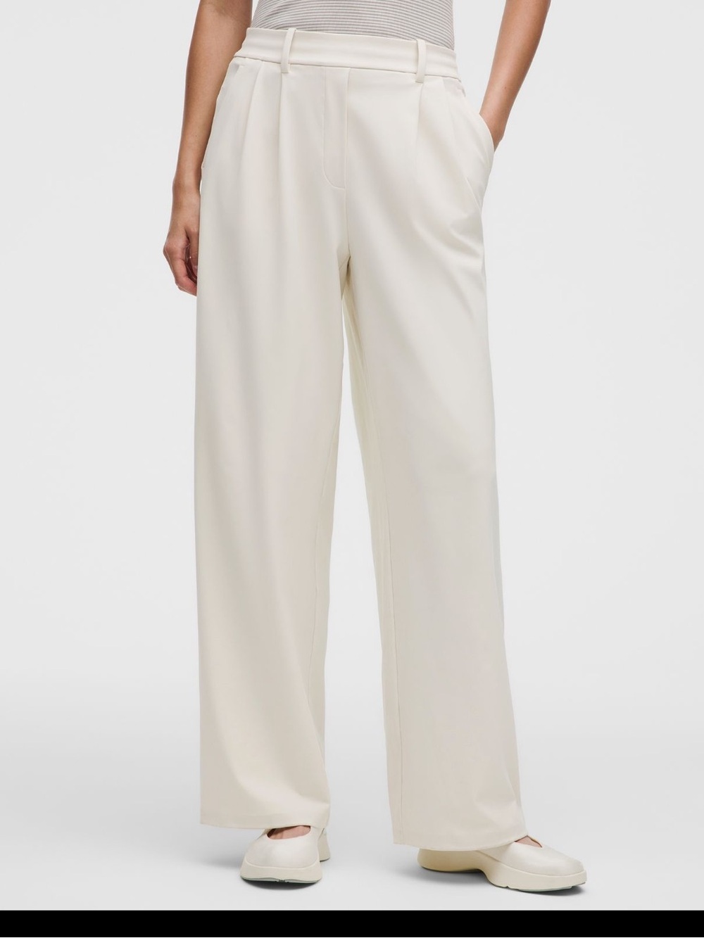 Lululemon Daydrift High-Rise Wide-Leg Trouser Wide Leg Pants Cream Beige Medium